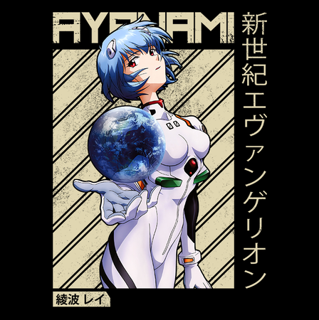 Koszulka Biała Neon Genesis Evangelion - WYBIERZ KOLOR KOSZULKI I FASON