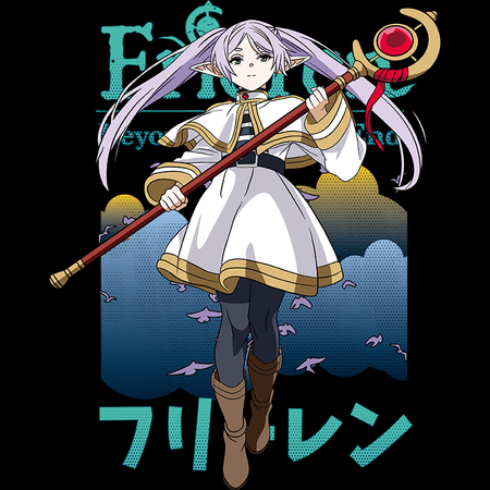 Koszulka Czarna Sousou no Frieren WYBIERZ KOLOR KOSZULKI I FASON