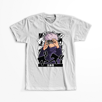 Koszulka Biała Jujutsu Kaisen - WYBIERZ KOLOR KOSZULKI I FASON