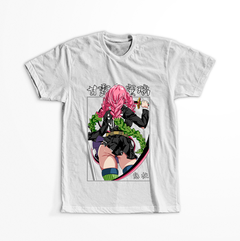 Koszulka Biała Demon Slayer / Kimetsu no Yaiba / Miecz zabójcy demonów - WYBIERZ KOLOR KOSZULKI I FASON