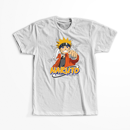 Koszulka Biała Naruto / Boruto - WYBIERZ KOLOR KOSZULKI I FASON