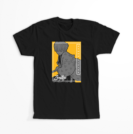 Koszulka Czarna Demon Slayer / Kimetsu no Yaiba / Miecz zabójcy demonów - WYBIERZ KOLOR KOSZULKI I FASON