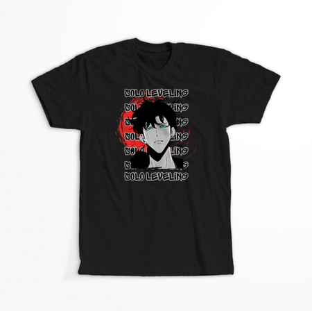 Koszulka Czarna - Solo Leveling - WYBIERZ KOLOR KOSZULKI I FASON