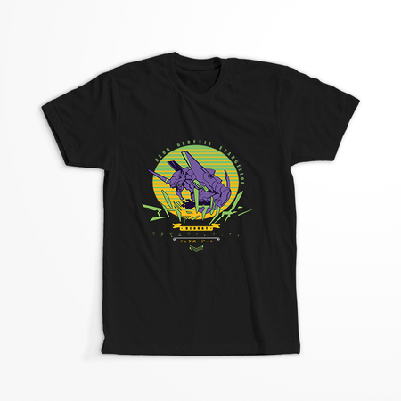 Koszulka Czarna Neon Genesis Evangelion - WYBIERZ KOLOR KOSZULKI I FASON