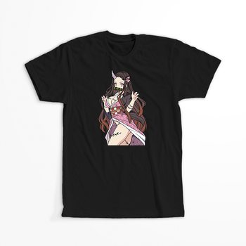 Koszulka Czarna Demon Slayer / Kimetsu no Yaiba / Miecz zabójcy demonów - WYBIERZ KOLOR KOSZULKI I FASON