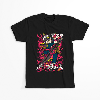 Koszulka Czarna -  Black Clover - WYBIERZ KOLOR KOSZULKI I FASON