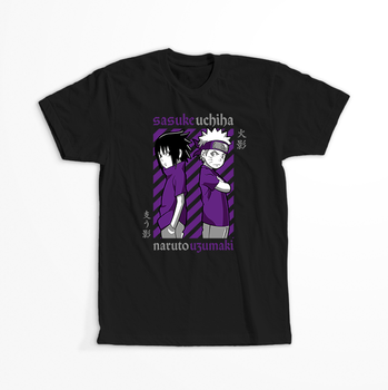 Koszulka Czarna Naruto / Boruto - WYBIERZ KOLOR KOSZULKI I FASON