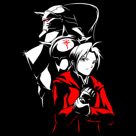 Koszulka Czarna Fullmetal Alchemist - WYBIERZ KOLOR KOSZULKI I FASON