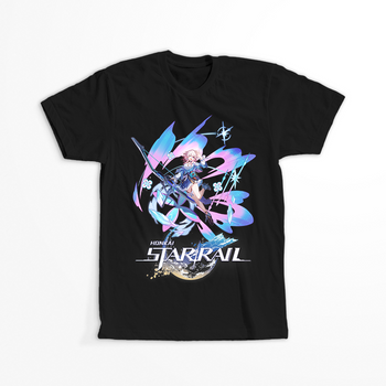 Koszulka Czarna - Honkai Star Rail  - March 7th WYBIERZ KOLOR KOSZULKI I FASON