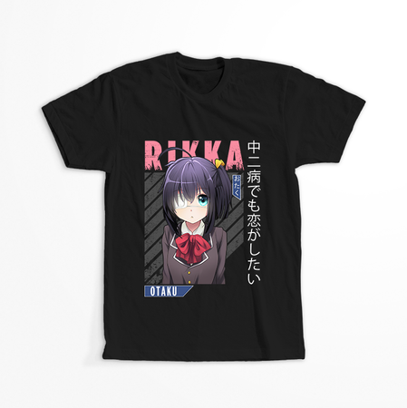 Koszulka Czarna Chuunibyou demo Koi ga Shitai! / Love, Chunibyo & Other Delusions! - WYBIERZ KOLOR KOSZULKI I FASON