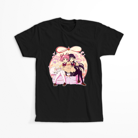 Koszulka Czarna - Puella Magi Madoka Magica  - WYBIERZ KOLOR KOSZULKI I FASON