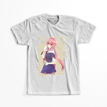 Koszulka Biała Mirai Nikki - WYBIERZ KOLOR KOSZULKI I FASON