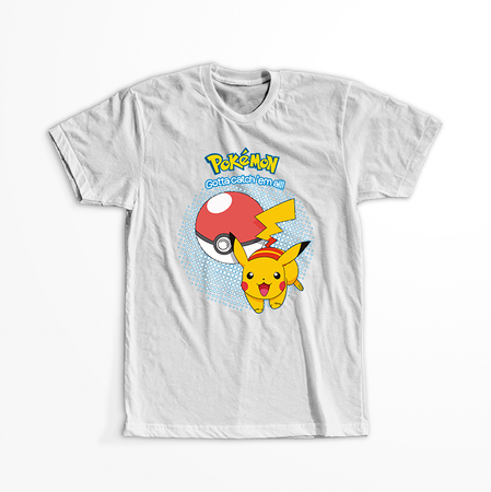 Koszulka Biała - Pokemon - WYBIERZ KOLOR KOSZULKI I FASON