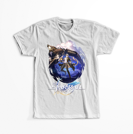 Koszulka Biała - Honkai Star Rail - Trailblazer Caelus WYBIERZ KOLOR KOSZULKI I FASON