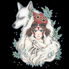 Koszulka Czarna - Princess Mononoke - WYBIERZ KOLOR KOSZULKI I FASON