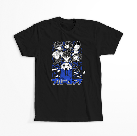 Koszulka Czarna - Blue Lock - WYBIERZ KOLOR KOSZULKI I FASON