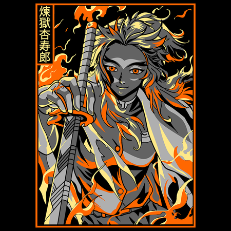 Koszulka Czarna Demon Slayer / Kimetsu no Yaiba / Miecz zabójcy demonów - WYBIERZ KOLOR KOSZULKI I FASON