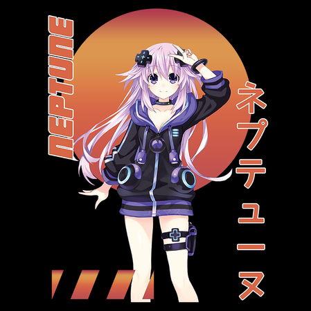 Koszulka Biała Hyperdimension Neptunia - WYBIERZ FASON KOSZULKI