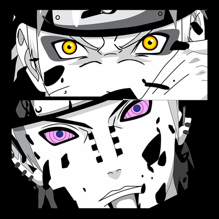 Koszulka Czarna Naruto / Boruto - WYBIERZ KOLOR KOSZULKI I FASON