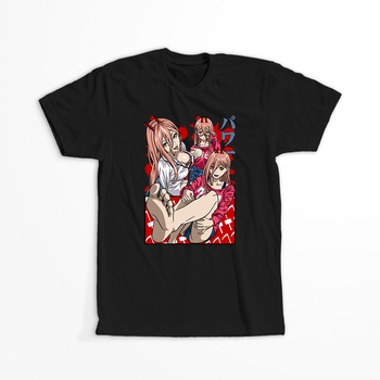Koszulka Czarna Chainsaw Man WYBIERZ KOLOR KOSZULKI I FASON