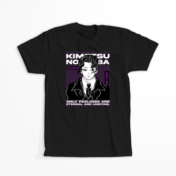 Koszulka Czarna Demon Slayer / Kimetsu no Yaiba / Miecz zabójcy demonów - WYBIERZ KOLOR KOSZULKI I FASON