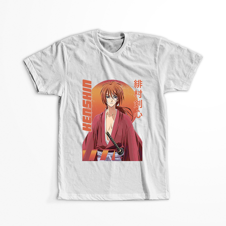 Koszulka Biała Rurouni Kenshin WYBIERZ KOLOR KOSZULKI I FASON
