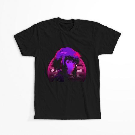 Koszulka Czarna Ghost in the Shell - WYBIERZ KOLOR KOSZULKI I FASON