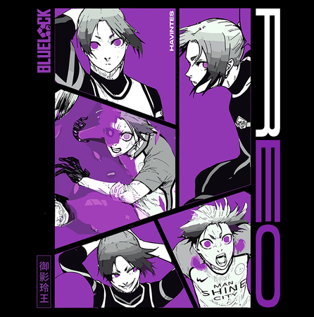 Koszulka Czarna - Blue Lock - WYBIERZ KOLOR KOSZULKI I FASON