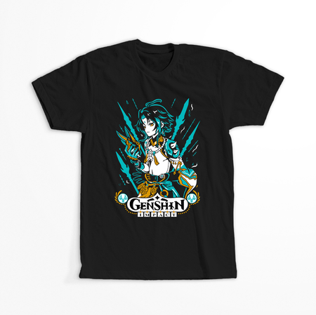 Koszulka Czarna Genshin Impact - Xiao - WYBIERZ KOLOR