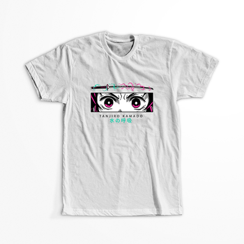 Koszulka Biała Demon Slayer / Kimetsu no Yaiba / Miecz zabójcy demonów - WYBIERZ KOLOR KOSZULKI I FASON