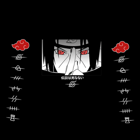 Koszulka Czarna Naruto / Boruto - WYBIERZ KOLOR KOSZULKI I FASON