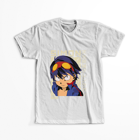 Koszulka Biała Tengen Toppa Gurren Lagann - WYBIERZ KOLOR KOSZULKI I FASON