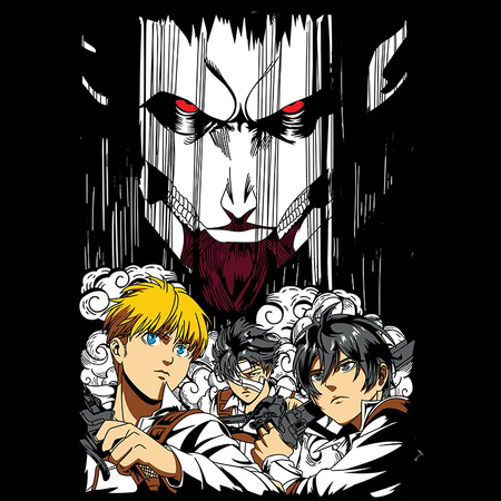 Koszulka Czarna Attack on titan WYBIERZ KOLOR KOSZULKI I FASON