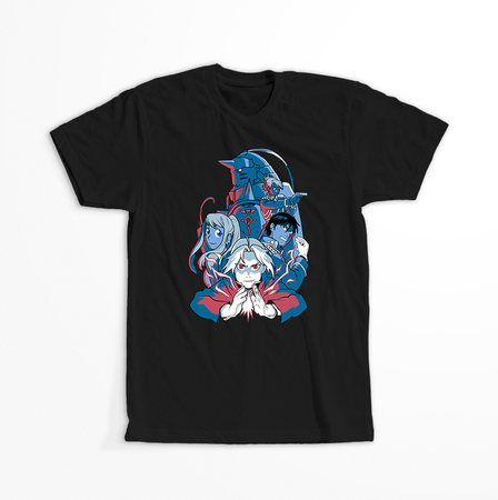 Koszulka Czarna Fullmetal Alchemist - WYBIERZ KOLOR KOSZULKI I FASON