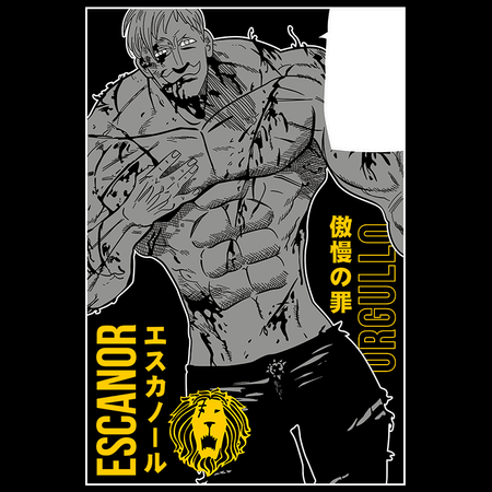 Koszulka Czarna Seven Deadly Sins - WYBIERZ KOLOR KOSZULKI I FASON