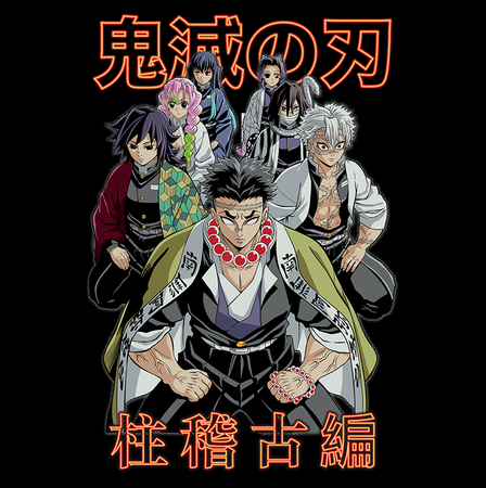 Koszulka Czarna Demon Slayer / Kimetsu no Yaiba / Miecz zabójcy demonów - WYBIERZ KOLOR KOSZULKI I FASON