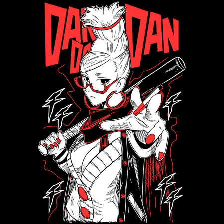 Koszulka Czarna Dandadan - WYBIERZ FASON KOSZULKI