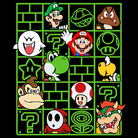 Koszulka Super Mario Bros. WYBIERZ KOLOR KOSZULKI I FASON