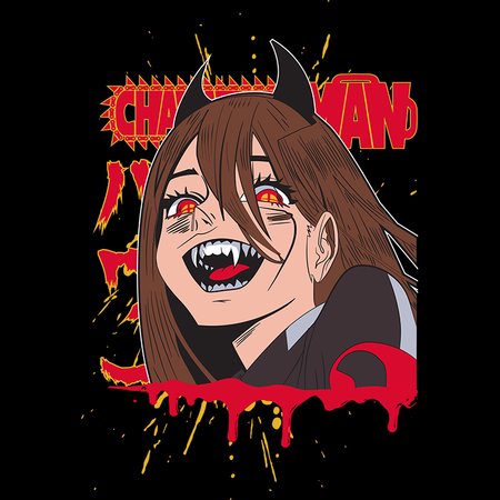 Koszulka Biała  Chainsaw Man WYBIERZ KOLOR KOSZULKI I FASON