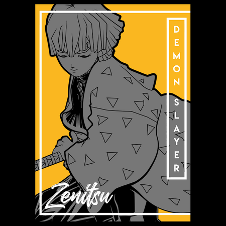 Koszulka Czarna Demon Slayer / Kimetsu no Yaiba / Miecz zabójcy demonów - WYBIERZ KOLOR KOSZULKI I FASON