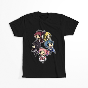 Koszulka Czarna - Puella Magi Madoka Magica - WYBIERZ KOLOR KOSZULKI I FASON