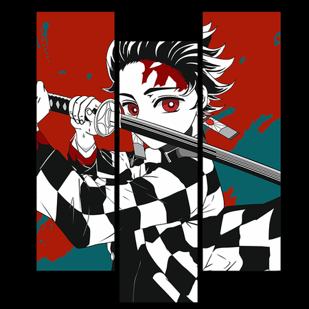 Koszulka Biała Demon Slayer / Kimetsu no Yaiba / Miecz zabójcy demonów - WYBIERZ KOLOR KOSZULKI I FASON