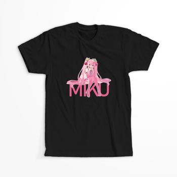 Koszulka Czarna Vocaloid Hatsune Miku - WYBIERZ KOLOR KOSZULKI I FASON