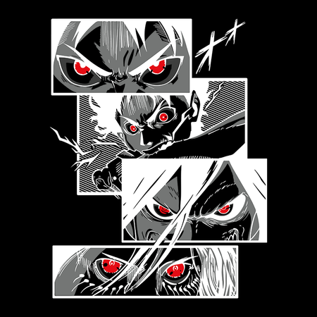 Koszulka Czarna Attack on titan WYBIERZ KOLOR KOSZULKI I FASON