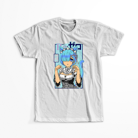 Koszulka Biała Re:Zero - WYBIERZ KOLOR KOSZULKI I FASON