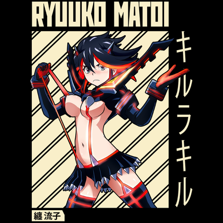 Koszulka Czarna - Kill La Kill - WYBIERZ KOLOR KOSZULKI I FASON