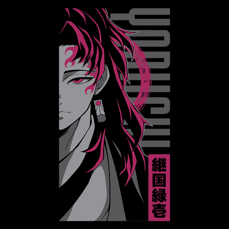 Koszulka Czarna Demon Slayer / Kimetsu no Yaiba / Miecz zabójcy demonów - WYBIERZ KOLOR KOSZULKI I FASON