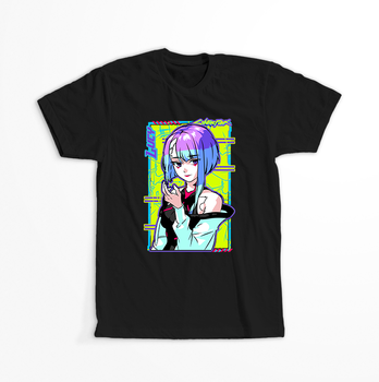 Koszulka Czarna Cyberpunk Edgerunners - WYBIERZ KOLOR KOSZULKI I FASON