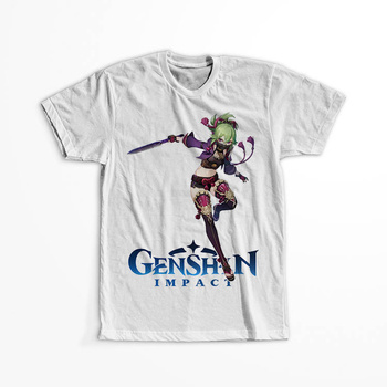 Koszulka Biała Genshin Impact - Kuki Shinobu - WYBIERZ KOLOR KOSZULKI I FASON