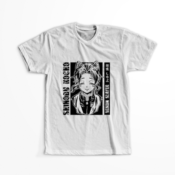 Koszulka Biała Demon Slayer / Kimetsu no Yaiba / Miecz zabójcy demonów - WYBIERZ KOLOR KOSZULKI I FASON